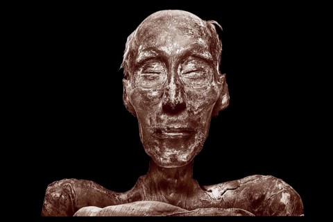 Mummy of Ramses II from the exhibition: Ramses the Great and the Gold of the Pharaohs, Cologne,
