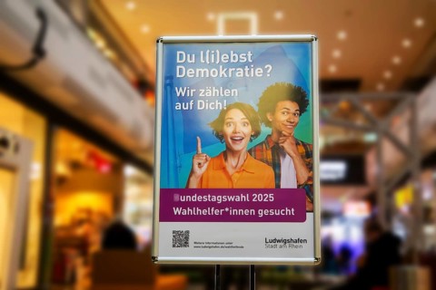 The city of Ludwigshafen am Rhein is looking for election workers for the 2025 Bundestag election