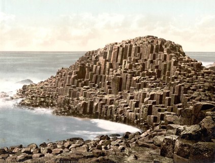 The Honeycombs, Giant's Causeway, County Antrim, Ireland, Historical, digitally restored