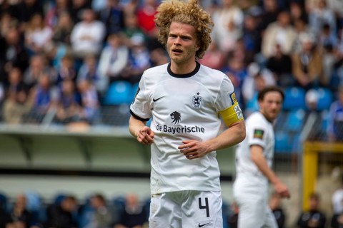 Football 3rd League, Season 2024/25, Matchday 33: Waldhof Mannheim v 1860 Munich***Jesper Verlaat