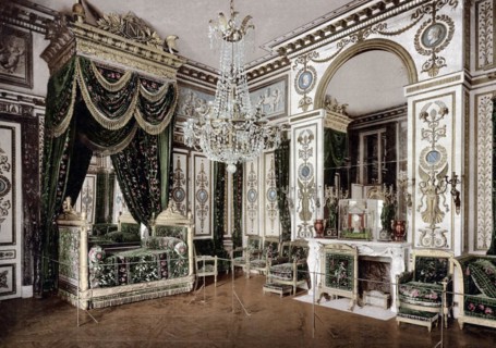 Palais de Fontainebleau. Chambre à Coucher de Napoleon I, France, c. 1890, Historic, digitally