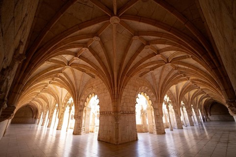 Cloister, Hieronymite monastery Mosteiro dos Jerónimos, also known as Mosteiro de Belém, Belém,