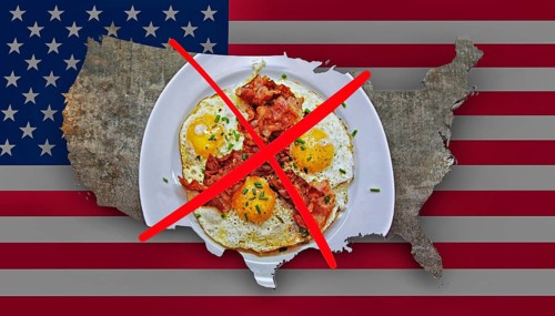 Symbolic image, USA without eggs, Joe Biden's guilt, bird flu, chaos due to America-first policy,