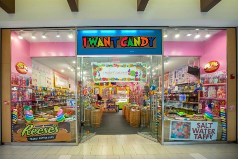 Livonia, Michigan - A candy store at Laurel Park Place, a shopping mall in suburban Detroit