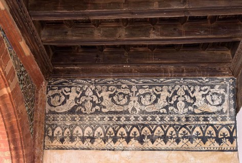Wall decoration, Palacio de Mondragon, Ronda City Museum, Malaga, Spain, Europe