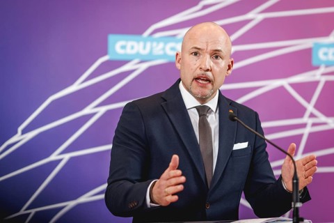 Alexander Hoffmann, Deputy First Parliamentary Secretary of the CSU in the Bundestag, at press