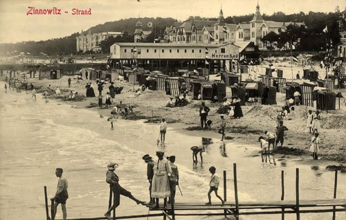 Historical postcard, picture postcard, Baltic resort Zinnowitz, Mecklenburg-Vorpommern, Germany,