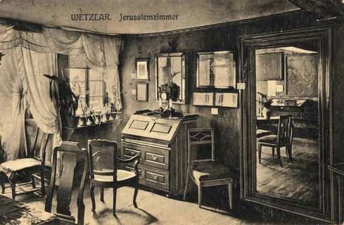 Historical postcard, picture postcard, Jerusalem Room in Wetzlar, Hesse, Germany, digitally