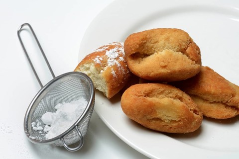 Schenkeli on a plate, sweet pastry for carnival time, Switzerland, Europe