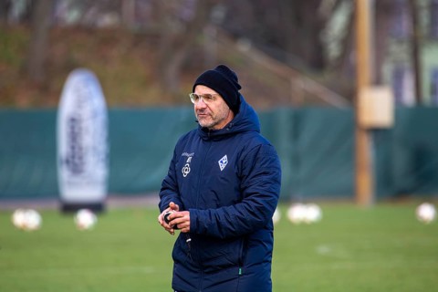 Bernhard Trares at SV Waldhof Mannheim training session