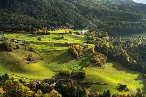 Landscape near St. Konstantin, Fiè allo Sciliar, South Tyrol, Italy, Europe