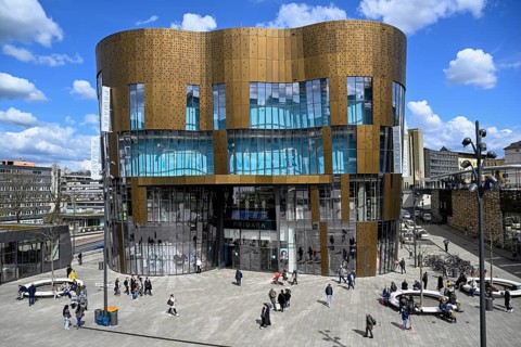Primark building by Chapman-Taylor architects, Döppersberg district, Wuppertal, Bergisches Land,