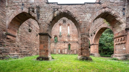 Ruins of the monastery church, former Cistercian nunnery, Stadtroda, Thuringia, Germany, Europe