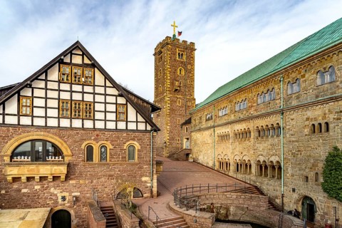 The Hofburg Imperial Palace, the second courtyard of Wartburg Castle, UNESCO World Heritage Site in