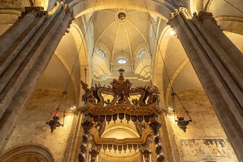 Interior of the Cathedral of Trento or Cathedral of San Vigilio, Trento, Trentino, Italy, Europe