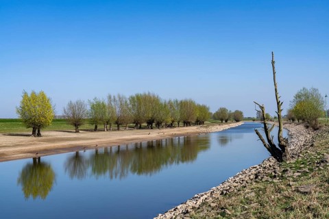 The Gierthausen oxbow lake near Schenkenschanz, Kleve, on the Lower Rhine, North Rhine-Westphalia,