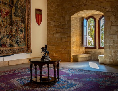 Interior design, Royal Palace Alumdaina, Palma de Majorca, Spain, Europe