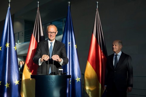 Handover of office from Olaf Scholz (SPD), former Federal Chancellor, to Friedrich Merz (CDU),