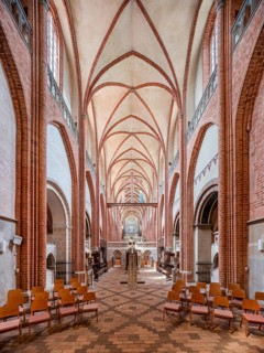 Havelberg Cathedral of St Mary, interior, Brick Gothic, Hanseatic town of Havelberg, Saxony-Anhalt,