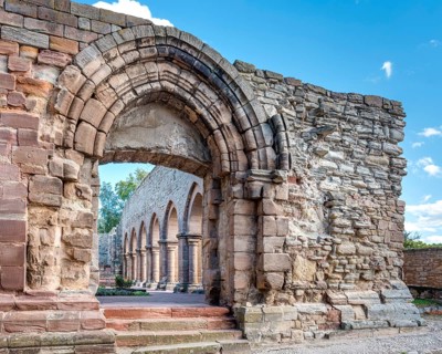Ruins of the monastery church, Memleben Monastery and Imperial Palace, Memleben, Saxony-Anhalt,