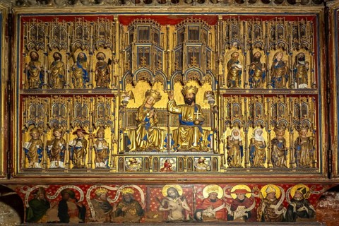 Altarpiece from St Georgen in the interior of St Nikolai Church in the Hanseatic city of Wismar,