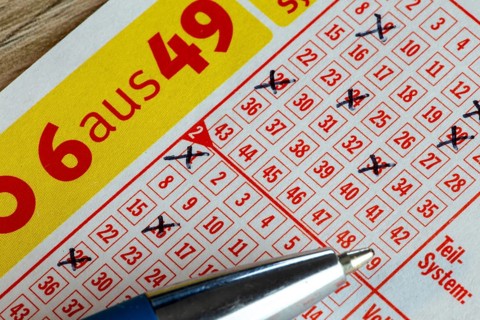 Lotto 6aus49: Close-up of a lottery ticket