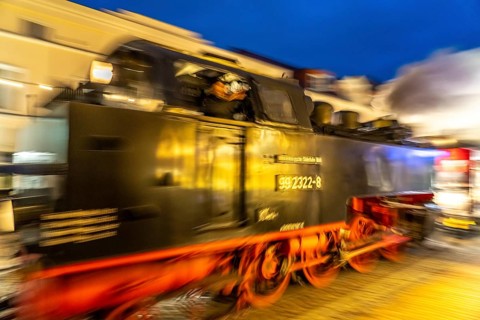 Steam locomotive of the Molli spa railway in Bad Doberan, Mecklenburg-Vorpommern, Germany, Europe