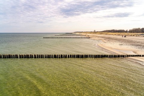 The Baltic Sea beach in Graal-Müritz, Mecklenburg-Vorpommern, Germany, Europe