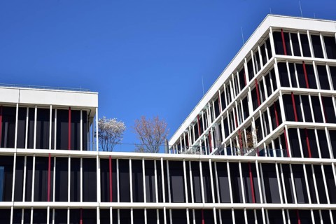 Building of the Medical Faculty of the University of Augsburg, Bavaria, Germany, Europe