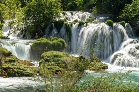 The Skradinski Buk waterfall in Krka National Park, Croatia, Europe