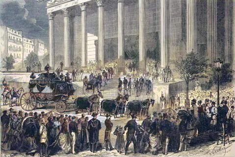 Funeral of Alexandre Florian Joseph Count of Colonna-Walewski (4 May 1810 to 27 October 1868) a