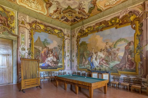 Interior of Villa Pisani, Stra, Province of Venice, Italy, Europe