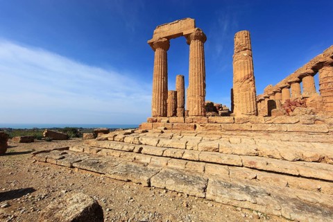 In the Parco Valle dei Templi di Agrigento, Unesco World Heritage Site, Remains of the Ancient City