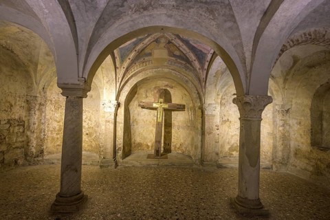 Crypt of the old cathedral, Brescia, Province of Brescia, Italy, Europe