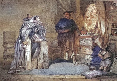 Der Zauberspiegel, Die stolze Hildegard oder Asprian mit dem Zauberspiegel is a drama in three acts