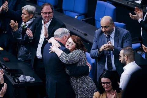 Juergen Trittin, Buendnis 90 Die Gruenen, aufgenommen im Rahmen seiner letzten Rede im Deutschen