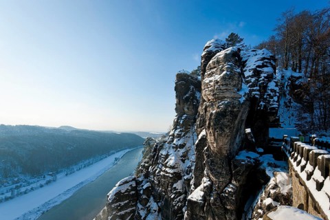 Winter on the Bastei in Rathen