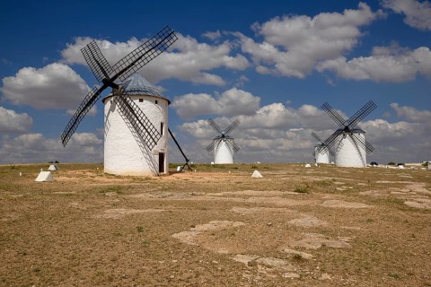 Windmills, Campo de Criptana, Province of Ciudad Real, Castilla-La Mancha, Spain, Europe