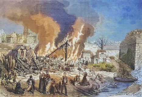 Explosion of the workshop for the manufacture of Chassepot cartridges, ammunition manufacture and