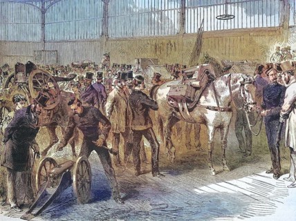 Inspection at Woolwich Arsenal, where troops were being equipped for the expedition to Abyssinia,