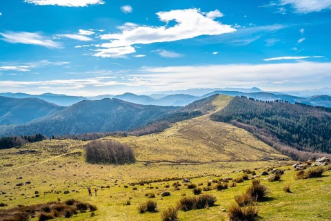 Esplanade above Mount Adarra in Gipuzkoa. Basque Country