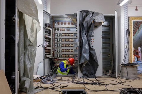 28.10.2020, Oberhausen, Ruhr area, North Rhine-Westphalia, Germany - Switchgear, electrical