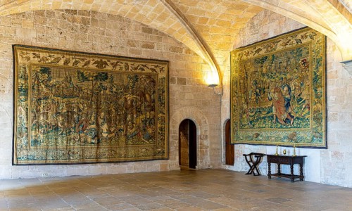 Interior design, Royal Palace Alumdaina, Palma de Majorca, Spain, Europe