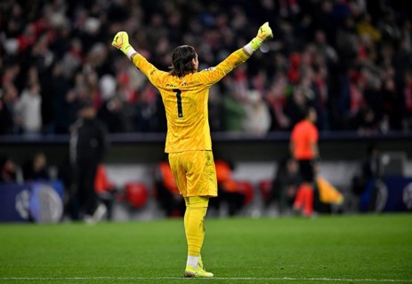Goal celebration goalkeeper Yann Sommer Inter Milan (01) Champions League, Allianz Arena, Munich,