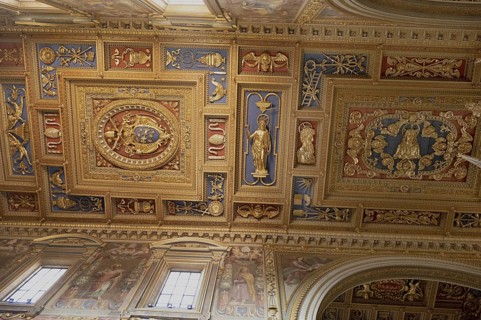 Basilica ceiling, Lateran Basilica, Basilica San Giovanni in Laterano, Cathedral of the Diocese of