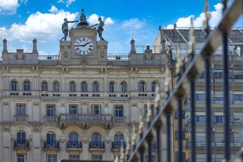 Avenida de Mayo in Buenos Aires, connecting historic Plaza de Mayo and National Congress plaza