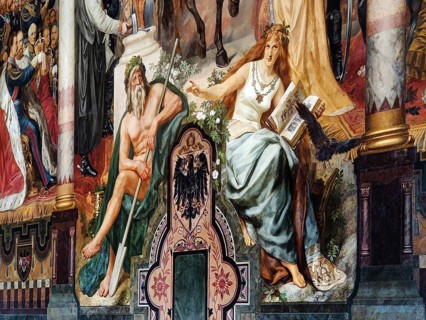 Triptych with the Apotheosis of the Founding of the Empire by Hermann Wislicenus, detail of the