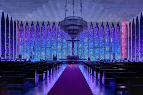 Don Bosco Church, designed by Carlos Alberto Naves, World Heritage Site, Brasilia, Federal