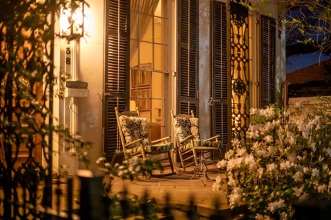 New Orleans, Louisiana - New Orleans residential architecture often features bright colors