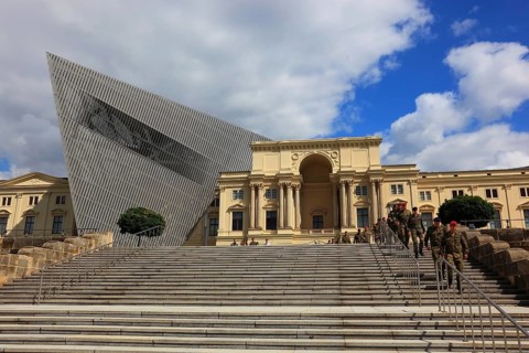 Military History Museum of the German Armed Forces, main arsenal building with wedge, architect